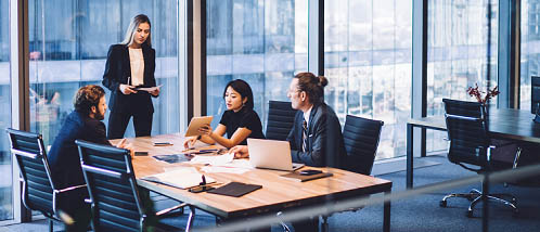 People in meeting room