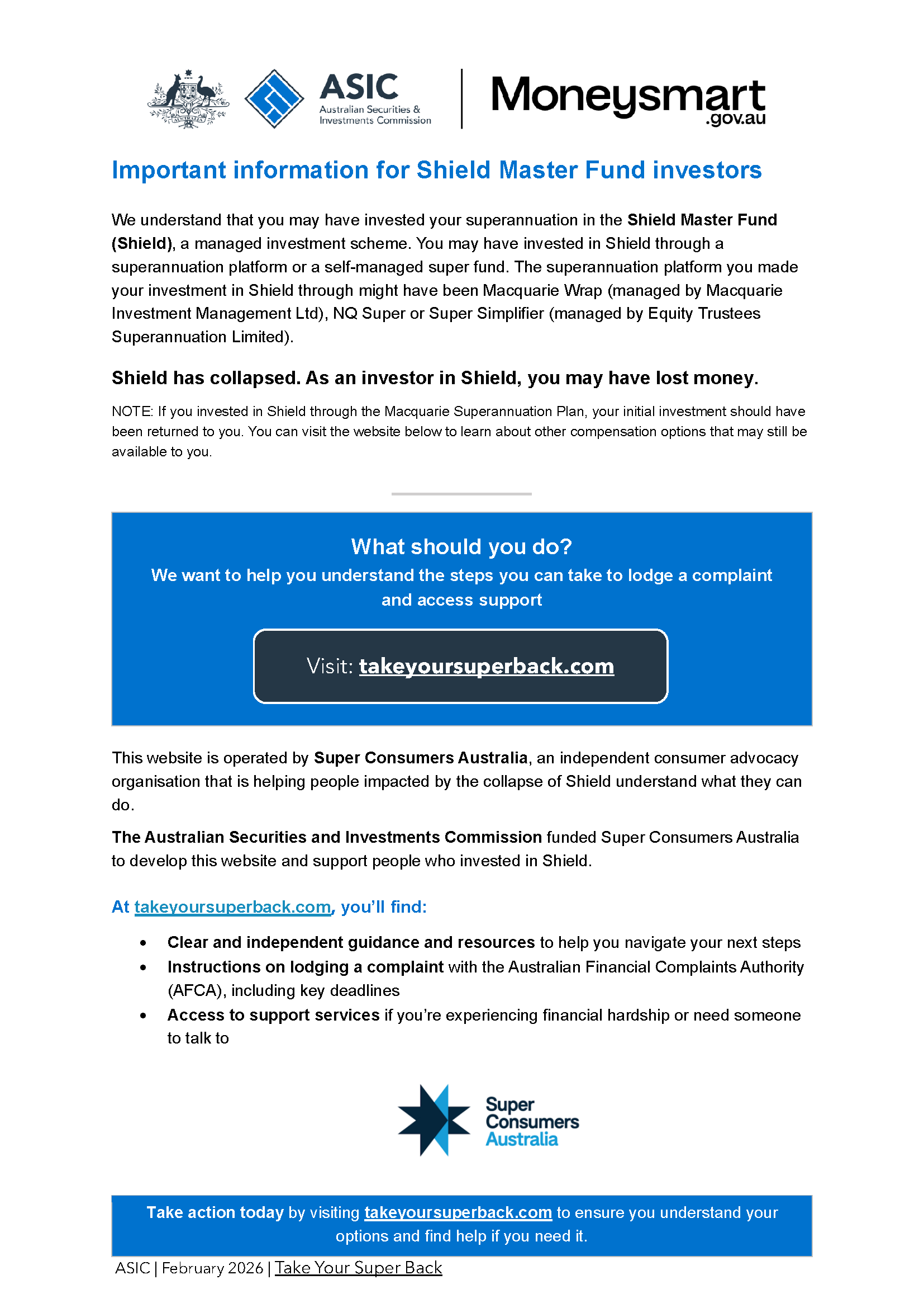 Shield Master Fund flyer - click to download