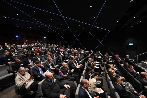 The audience at the Life Insurance Sales Calls Voice Analytics and Voice-to-Text Symposium