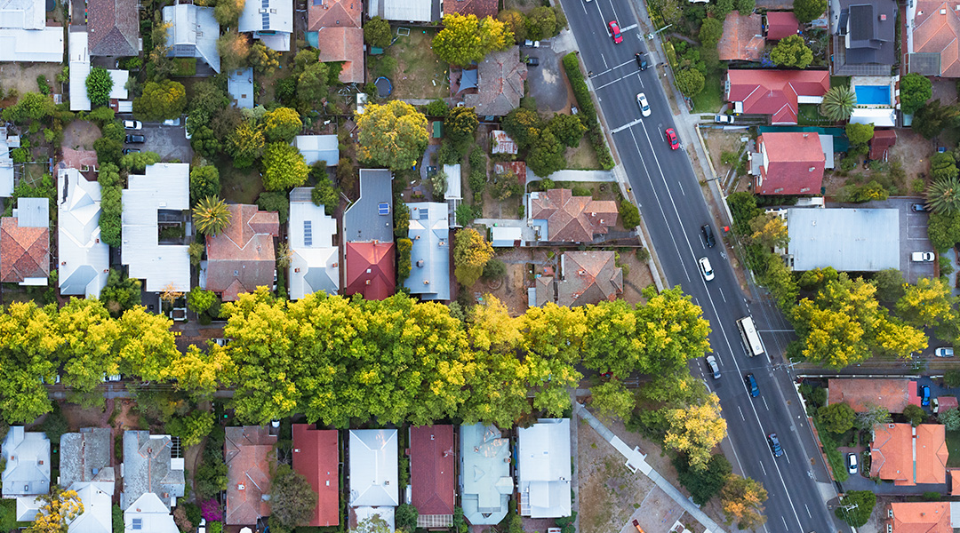 Topdown view of neighbourhood