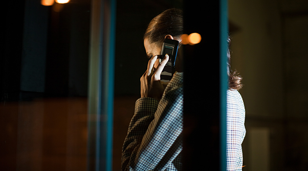 Woman speaking on phone