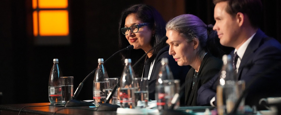 Suneeta Sidhu, Elsa Markula and Travers McLeod speaking during the 2023 ASIC Annual Forum