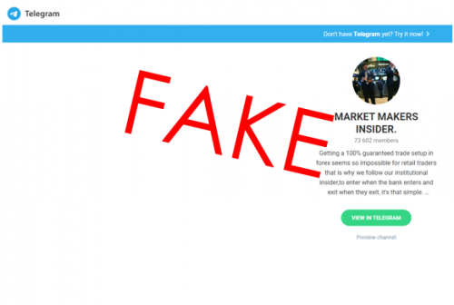 MMI scam Telegram account