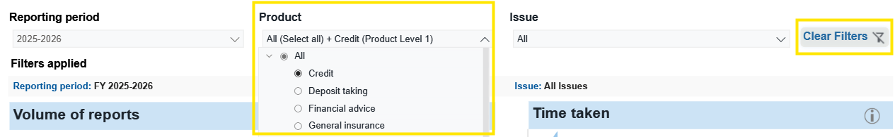 Page filters screenshot