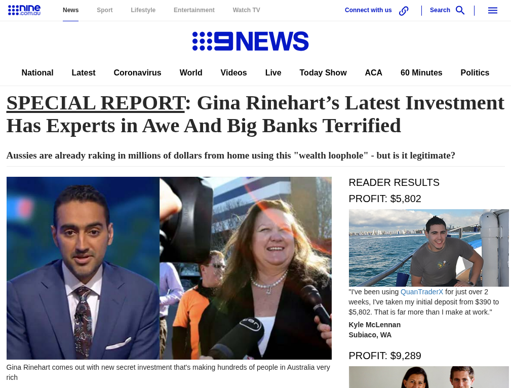 Scam site ABC - Gina Rinehart
